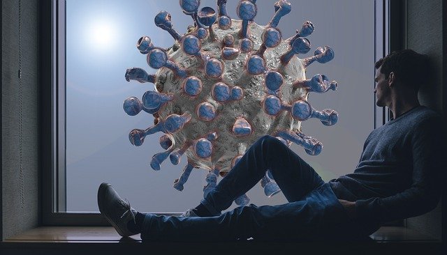 Virus qui survole au dessus de quelqu'un
